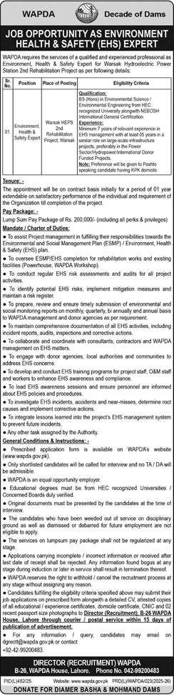 Jobs in WAPDA Lahore